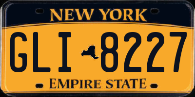 NY license plate GLI8227