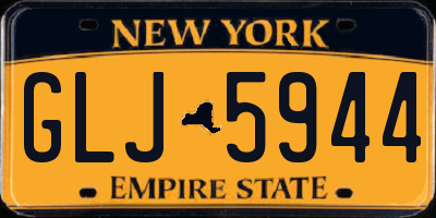 NY license plate GLJ5944