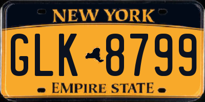 NY license plate GLK8799