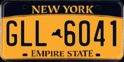 NY license plate GLL6041