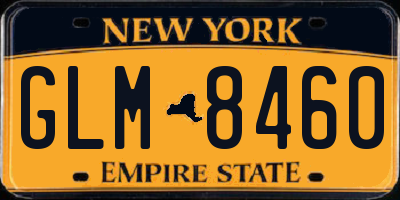 NY license plate GLM8460