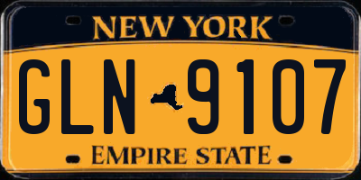 NY license plate GLN9107