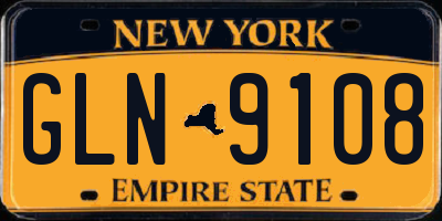 NY license plate GLN9108