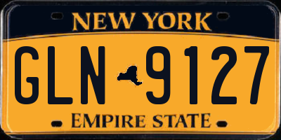 NY license plate GLN9127