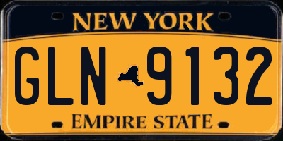 NY license plate GLN9132