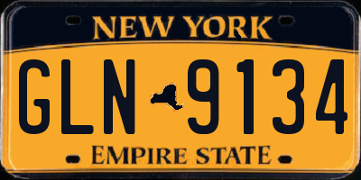 NY license plate GLN9134