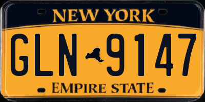 NY license plate GLN9147