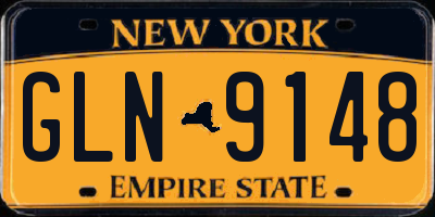 NY license plate GLN9148