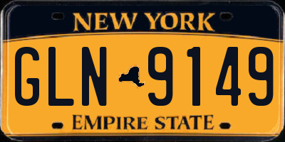 NY license plate GLN9149