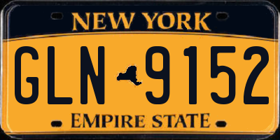 NY license plate GLN9152