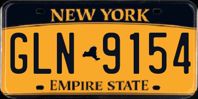 NY license plate GLN9154