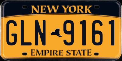 NY license plate GLN9161