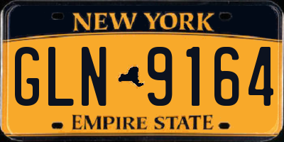 NY license plate GLN9164
