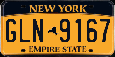 NY license plate GLN9167
