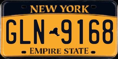NY license plate GLN9168