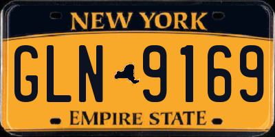 NY license plate GLN9169