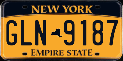 NY license plate GLN9187