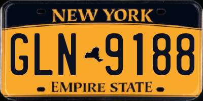 NY license plate GLN9188