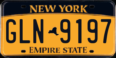 NY license plate GLN9197