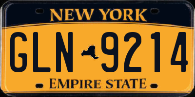 NY license plate GLN9214