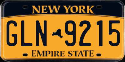 NY license plate GLN9215