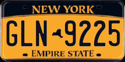 NY license plate GLN9225