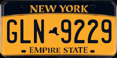NY license plate GLN9229
