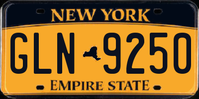 NY license plate GLN9250