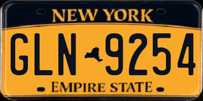 NY license plate GLN9254