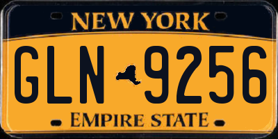 NY license plate GLN9256