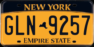NY license plate GLN9257