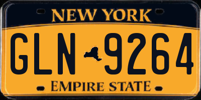 NY license plate GLN9264