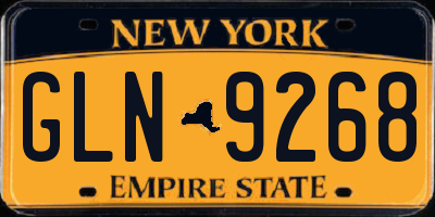 NY license plate GLN9268