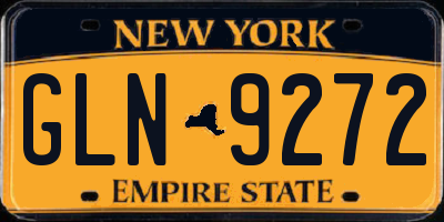 NY license plate GLN9272