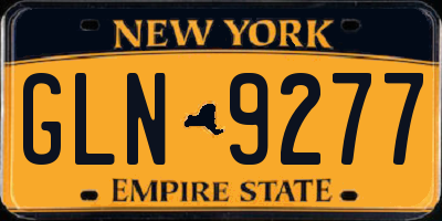 NY license plate GLN9277