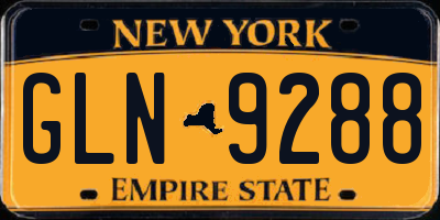 NY license plate GLN9288