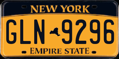 NY license plate GLN9296