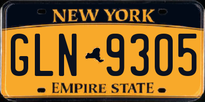 NY license plate GLN9305