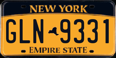 NY license plate GLN9331