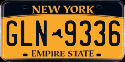 NY license plate GLN9336