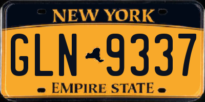 NY license plate GLN9337
