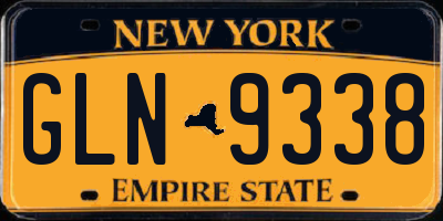 NY license plate GLN9338