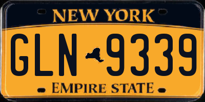 NY license plate GLN9339