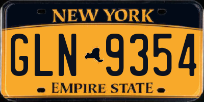 NY license plate GLN9354
