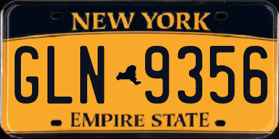 NY license plate GLN9356