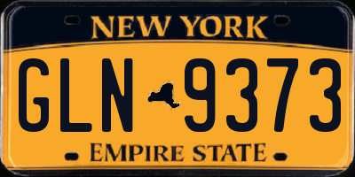 NY license plate GLN9373