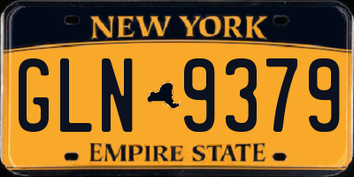NY license plate GLN9379