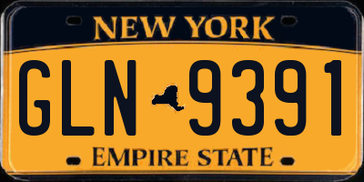NY license plate GLN9391