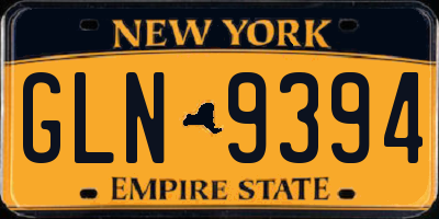 NY license plate GLN9394