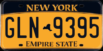 NY license plate GLN9395